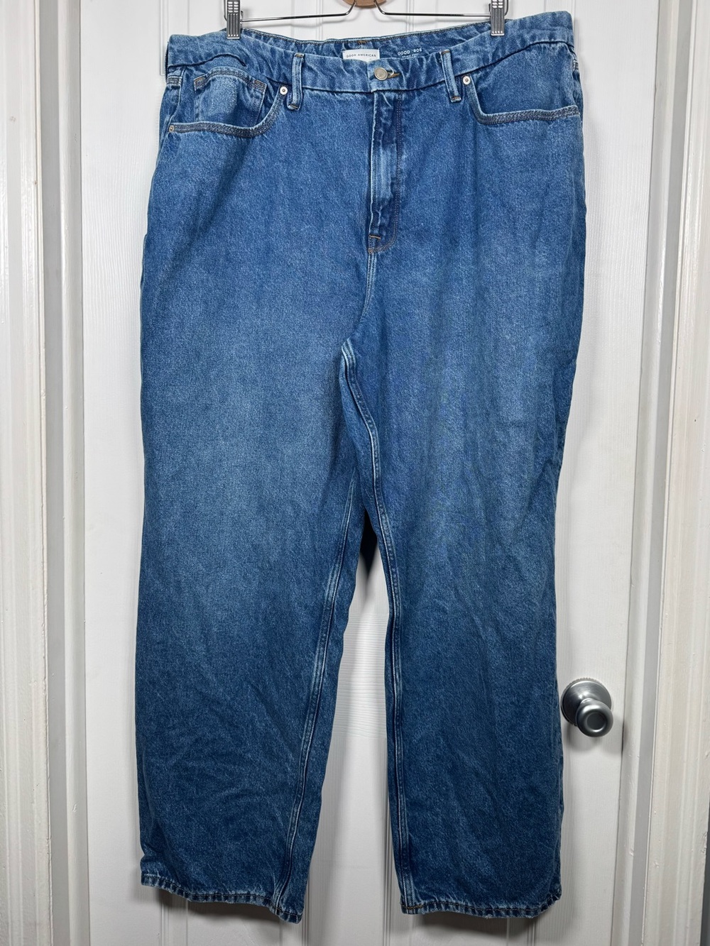 Good American Good ’90s Baggy Mid Rise Jeans Blue Size 20